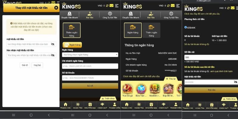 Hướng dẫn chi tiết cách rút tiền King88 an toàn